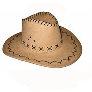 Шляпа ковбойская замшевая светло - коричневая