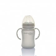 Поильник EveryDay Baby Стеклянная бутылочка-поильник с мягким носиком с защитным силиконовым покрытием фото