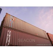 Морские контейнеры 40 футов высокие б/у фотография