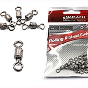 Вертлюг Namazu ROLLING RIBBED SWIVEL, латунь, цв. BN, р. 10, test-4 кг (уп.10 шт)/2000/ фотография