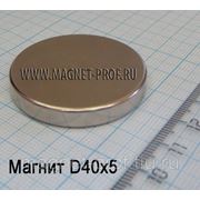 Неодимовый магнит 40х5мм. фото