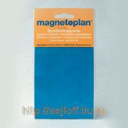 Символьные магниты, круглые d=20 мм, в блистере 20 шт, синий фото