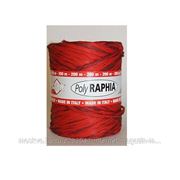 Лента - рафия красно-бордовая двухцветная фото