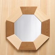 Зеркало восьмиугольное 'Сота' зебра, 48х48х3 фото