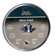 Пули пневматические H&N Silver Point 5,5мм 1,11 грамма (200 шт.) headsize 5,50 мм фото