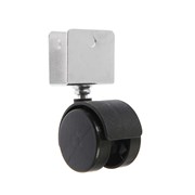 Колесо мебельное, d40 мм, U-образная пята, черный (комплект из 4 шт.) фото