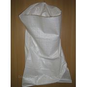 Мешок полипропиленовый белый на 50 кг. размер 56*105см 75гр. под сыпучие продукты фото