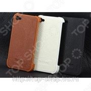 Чехол кожаный для iphone 4/4s Yoobao Slim On Case. Цвет: черный фото