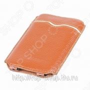 Чехол кожаный для iPhone 4/4s Yoobao Beauty. Цвет: коричневый фото