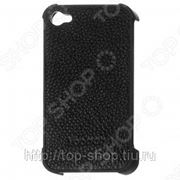 Чехол кожаный для iPhone 4/4s Yoobao Fashion. Цвет: черный фото