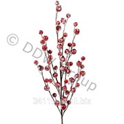 Декорация Веточка c красными ягодами с блеском фотография