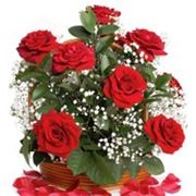 Пакет “Красные Розы“ с петлевой ручкой фото