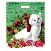 Пакет ПВД с вырубной ручкой рейтер “Снежный кот“ фото