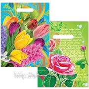 Пакет ПВД 30х40 «Цветочная радуга, Роза» фото