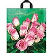Пакет “Розовые розы“ с петлевой ручкой фотография