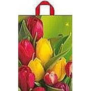 Пакет “Тюльпаны“ с петлевой ручкой фото