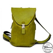 Кожаный рюкзак "Беатрис" оливково-зеленый