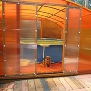 Сотовый поликарбонат 4,6,8,10мм Оранжевый Доставка фотография