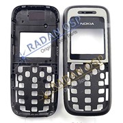 Nokia 1200 Передняя панель корпуса с защитным стеклом дисплея, Black