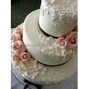 Торт свадебный №0185 фото