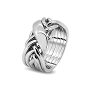 Мужское серебряное кольцо головоломка от Wickerring фотография