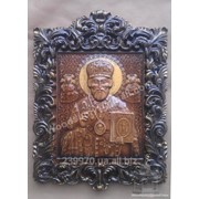 Резная икона "Святой Николай Чудотворец"