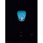 Китайский фонарик летающий синий фото