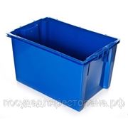 Ящик пластиковый синий фото