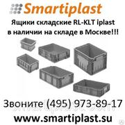 Ящики для склада RL-KLT черные пластиковые фото