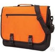 Конференц-сумка, оранжевая с черным. Размеры: 32х40х10 фото