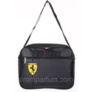 Сумка мужская Puma Ferrari черная с желтым (кожзам) 6х26х32 BK702-703yellow /0-521 фото