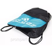 Рюкзак-мешок спортивный Adidas черный с голубым 42х34 BK702-703blue /0-53 фото