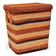 Короб оранжевый с ручками и крышкой M 40х31х45 см фото