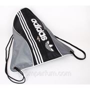 Рюкзак-мешок спортивный Adidas серый с черным 47х44 BK702-703grayblack /0-33 фото