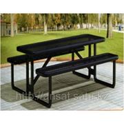 Стол со скамьями фото