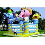 №52 Батут “Слоники“ Размеры 4.5*4.5*4m б/у фото