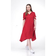 Красное льняное платье M 470 р. 46-58 фото