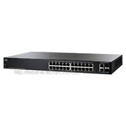 Cisco SB SLM2024PT-EU Коммутатор PoE SG 200-26P, 24x10/100/1000, 2xCombo SFP/UTP Gb, WebView, 12xPOE 100 ВТ фото