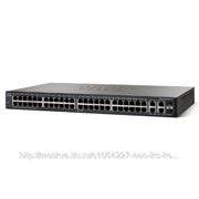 Cisco SB SLM2048PT-EU Коммутатор PoE SG 200-50P 48-port 10/100/1000 Gigabit Smart Switch with 2 combo SFPs фото