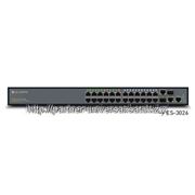 Коммутатор Ethernet ES-3024G с PoE (Green) 24x10/100/1G+2x100/1G+2x1G T/SFP фото