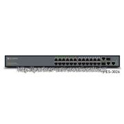 Свич ES-3024G 24x10/100/1G + 2x100/1G + 2x1G T/SFP (Green Ethernet)