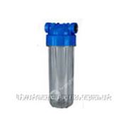 Aquafilter FHPR34-B-AQ - прозрачный корпус фильтра 10'', латунные резьбы 3/4'', сбросник воздуха, двойное уплотнение, 6 бар