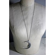 Оригинальный серебряный кулон “Черный полумесяц“ от Wickerring фото