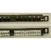 Патч-панель 24 порта UTP кат 6 0.5U 19" с менеджментом кабеля