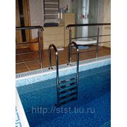 Лестница для бассейнов из нержавейки,4 ступ. фото