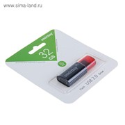 Флешка Smartbuy Click, 32 Гб, USB2.0, чт до 25 Мб/с, зап до 15 Мб/с, чёрная фото