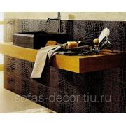 Кожаная плитка - декор ванной комнаты фото