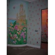 Росписть стен детских комнат фото