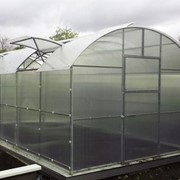Теплица прямостенная с поликарбонатом 4*2,3*8 м (0,65 м шаг дуги / 4,5 листа ПК 4 мм) АГРО фото