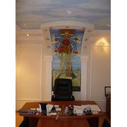 Художественная роспись стен в кабинете руководителя фото